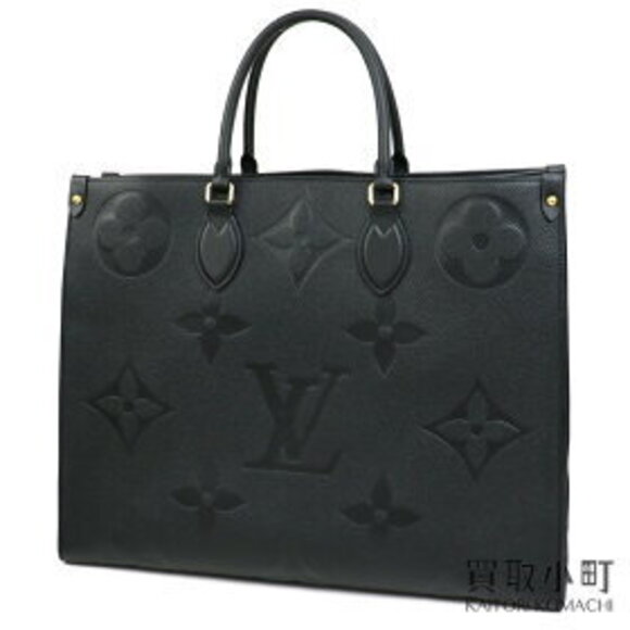 Louis Vuitton On the Go Monogram Empreinte Noir Black Tote Bag LV